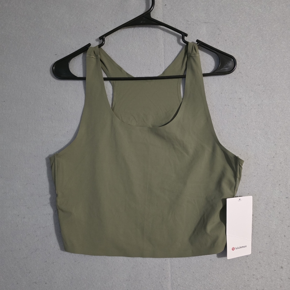 NWT Lululemon Womens Green Fast & Free Light Tank Top LW1FJOS Size XL